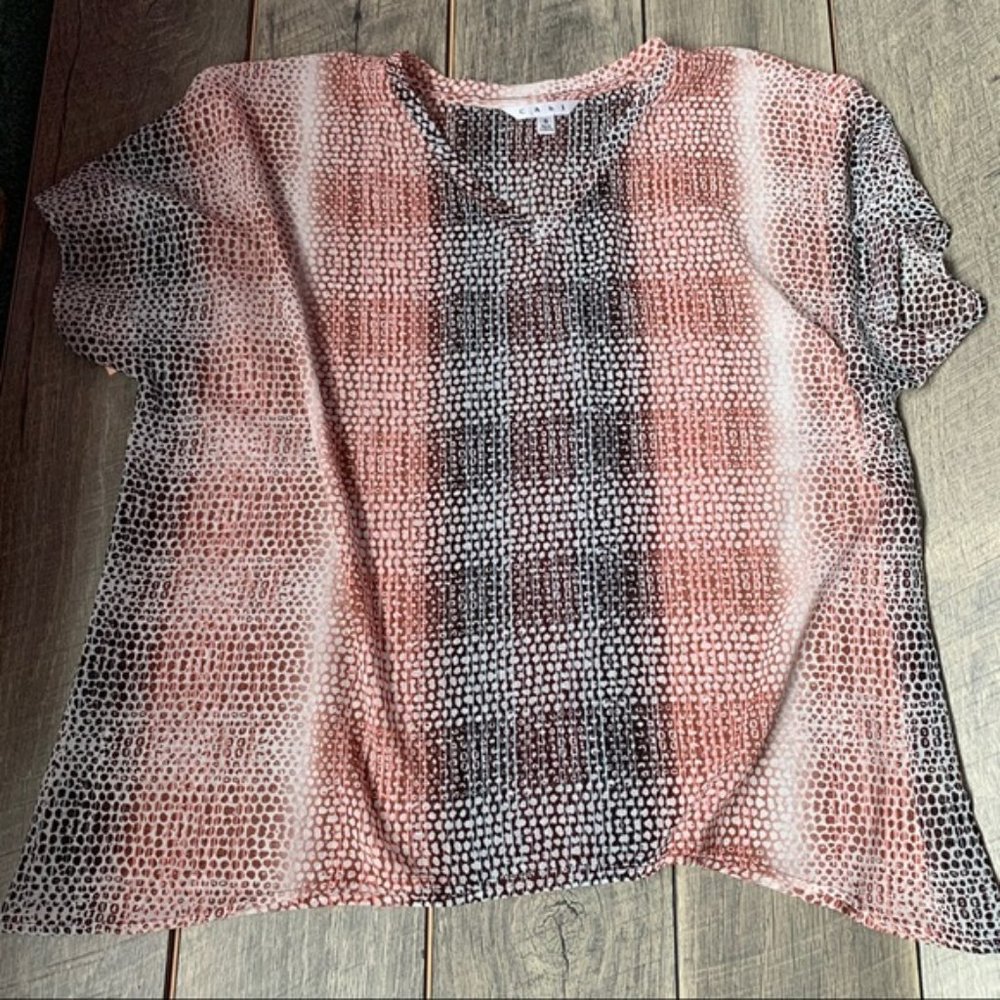 CAbi cover up tee semi sheer Top Small